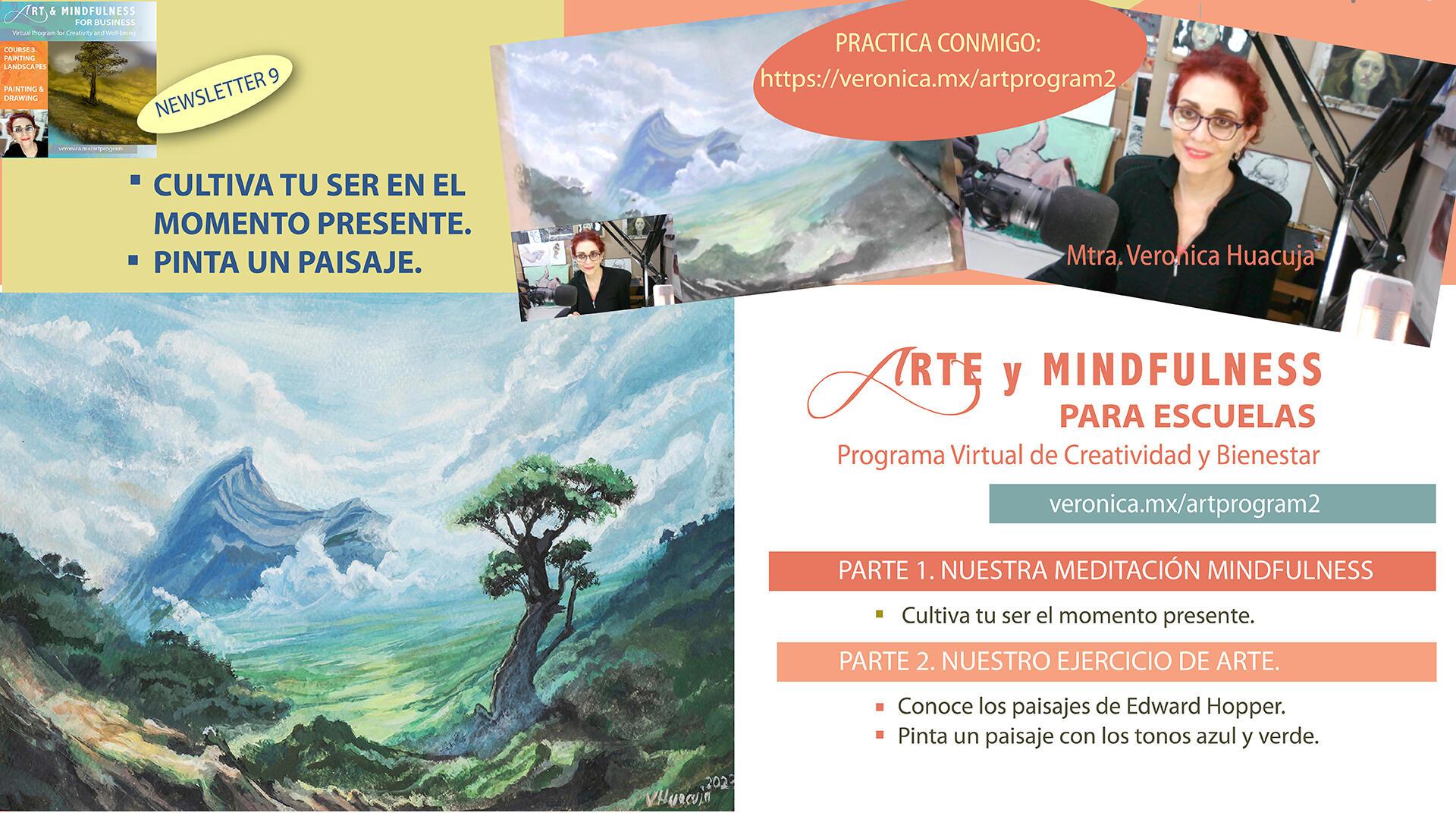 ARTE Y MINDFULNESS PARA ESCUELAS. Programa Virtual de Creatividad y Bienestar: https://veronica.mx/artprogram2