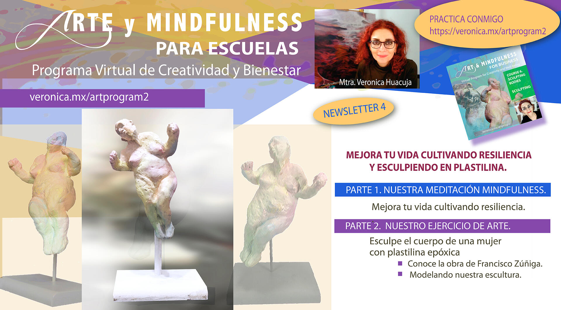 ARTE Y MINDFULNESS PARA ESCUELAS. Programa Virtual de Creatividad y Bienestar: https://veronica.mx/artprogram2