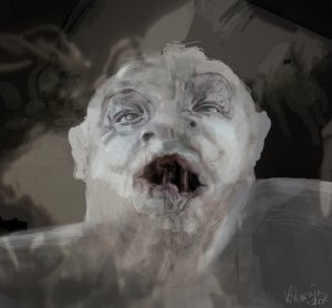 In the work, I tried to embody the strange human experience which is an epiphany. The last by using the chiaroscuro technique, which adds drama and three dimensionality to the piece.
