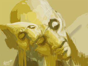 I have always been concerned with forensic art, the physical changes that human body suffers after losing life, and, among other topics, the probable astonishment, strangeness and absurdity that a person might experience while facing its death... But these are concepts. In this artwork I tried to picture this experience. I have always been concerned with forensic art, the physical changes that human body suffers after losing life, and, among other topics, the probable astonishment, strangeness and absurdity that a person might experience while facing its death... But these are concepts. In this artwork I tried to picture this experience.