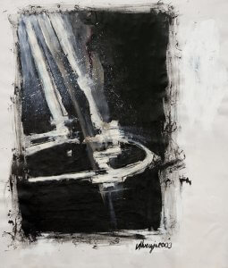 This artwork bases in a radiographic medical study done to a Jane or John Doe, and displays the severity of the procedure. The intervention, as we can appreciate, has an obscure side where pain and temporality discloses. This artwork bases in a radiographic medical study done to a Jane or John Doe, and displays the severity of the procedure. The intervention, as we can appreciate, has an obscure side where pain and temporality discloses.