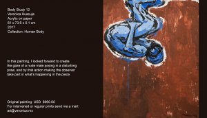 In this painting, I looked forward to create the gaze of a nude male posing in a disturbing pose, and by that action making the observer take part in what’s happening in the piece. In this painting, I looked forward to create the gaze of a nude male posing in a disturbing pose, and by that action making the observer take part in what’s happening in the piece.