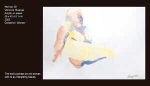 The work portrays an old woman with its so interesting beauty. The work portrays an old woman with its so interesting beauty.