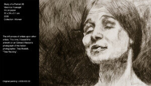 This time, I based this artwork on an Edward Weston’s photograph of the Italian photographer, Tina Modotti, "Tina Reciting". The influences of artists upon other artists. This time, I based this artwork on an Edward Weston’s photograph of the Italian photographer, Tina Modotti, "Tina Reciting".