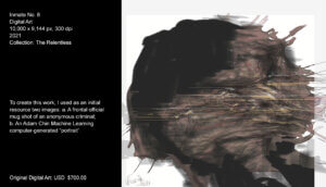 I portrayed the deformed face of this man–with “computer mistakes”–in a dramatic environment. I portrayed the deformed face of this man–with “computer mistakes”–in a dramatic environment.