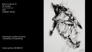 In this piece, I searched to create an unusual poetic image. The work shows an unknown woman, in a “waxy” posture, in a garden of a psychiatric asylum. This piece was based on several screenshots from a public medical video documentary from the early 1900s. Exploring the conditions of women is something I find astonishing.