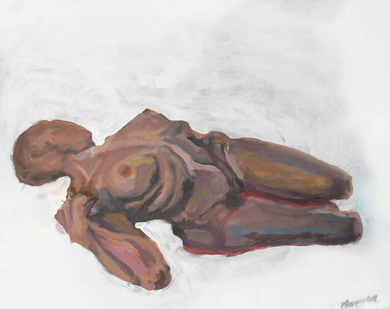 As I’ve said in some other posts, I assist at workshops, where a woman poses to us, the attendees. In this piece, I tried hard to unravel her demeanor, her state of mind.